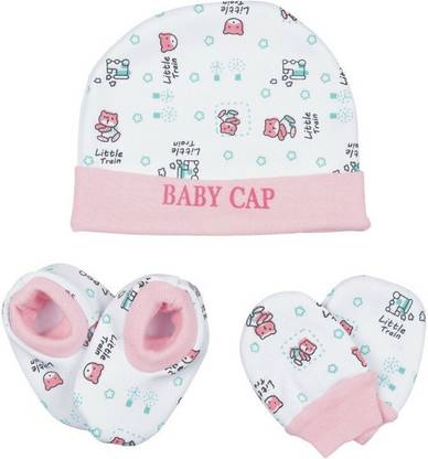 MEEOWMEE Baby Cap, Mitten & Booties Set
