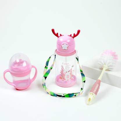 CHILD CHIC 1 Straw Sipper Bottle 500 ML,1 Spout Sipper Cup,1 Bottle Cleaning Brush