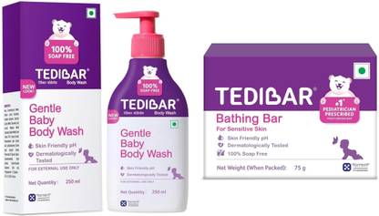 Tedibar Baby Body Wash 250ml and Baby Bathing Bar 75g