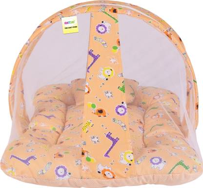 Toddylon New Born Baby Mosquito Net Bed with Cushioned Pillow