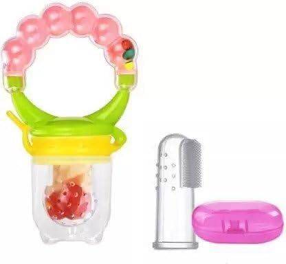 Prettify My NewBorn Baby Rattle Nibbler And Baby Finger Brush With Case