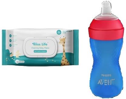 Philips Avent SOFT SPOUT 9M+/300ML WITH BLISS LIFE WIPES 72S