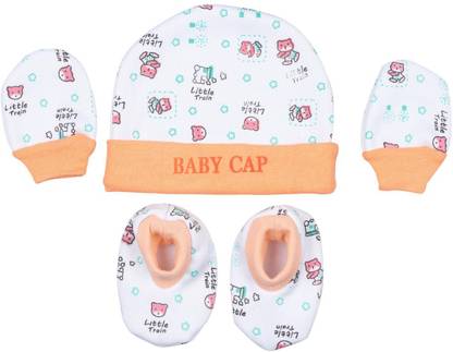 MEEOWMEE Baby Cap, Mitten & Booties Set
