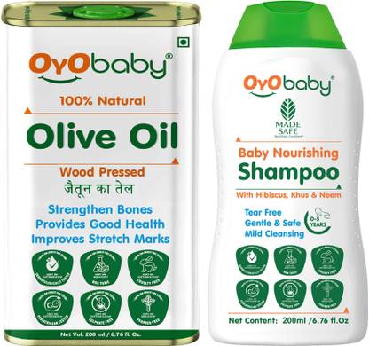 Oyo Baby Combo Baby Shampoo and Extra Virgin Olive oil for Baby