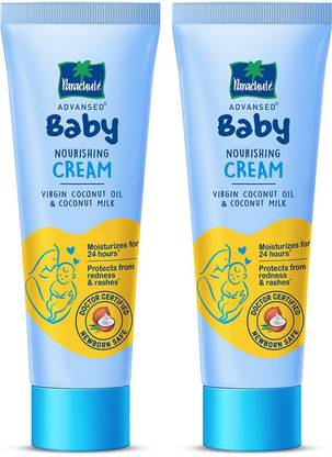 Parachute Advansed Baby Nourishing Cream, Virgin Coconut Oil & Milk, Ph 5.5, 24 Hour Moisturization