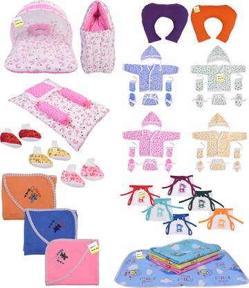 Kwitchy Baby Products All New Born Daily Needs Items Combo (Multicolor, 0-6 Months)