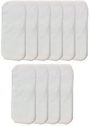The Cheeky Kidzz Pack Of 10 Baby Reusable Microfiber Soaker Wet-Free Insert Pads For Cloth Diaper