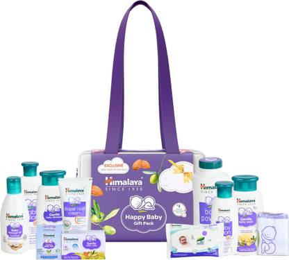 HIMALAYA Happy Baby Gift Travel Bag with Baby Towel (9 in 1)