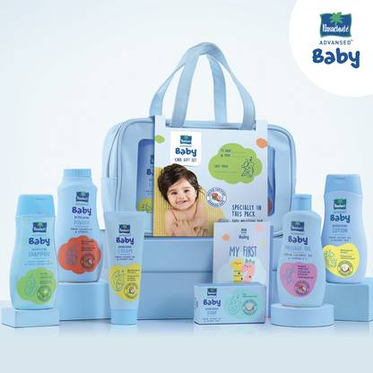 Parachute Advansed Baby Gift Pack with New Born Baby essentials | With Travel friendly Clear Bag