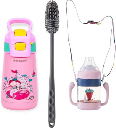CHILD CHIC Premium Stainless Steel Spout Sipper,1 Sippy Cup with Handle&Cleaning Brush