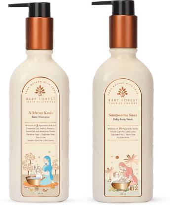 BABY FOREST Nikhrae Kesh Baby Shampoo And Sampoorna Snan Body Wash Combo