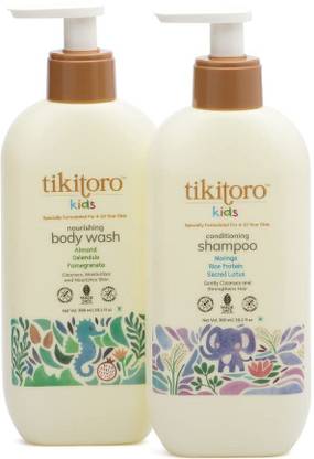 Tikitoro Kids Daily Essentials Combo Vegan Kids Body Wash & Conditioning Shampoo