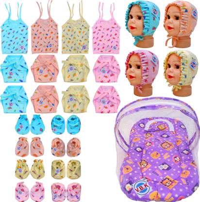 V.B.K Baby Clothes Combo Set/Baby Gift Set With 21 Items,0 to 6 Months, Hosiery Fabric
