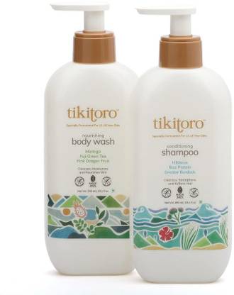 Tikitoro Combo For Teens, Vegan with Nourishing Body Wash & Conditioning Shampoo