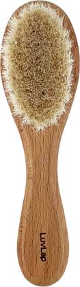 LuvLap Wooden Baby Hair Brush with Natural Bristles for Baby Hair Grooming,