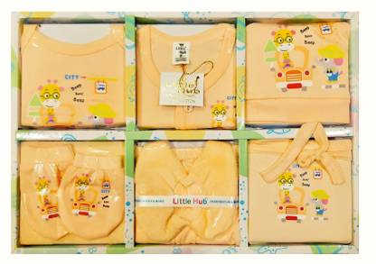 Jm collections NEW BORN Nappy & Bib clothes gift set - 8 pcs (Peach color)