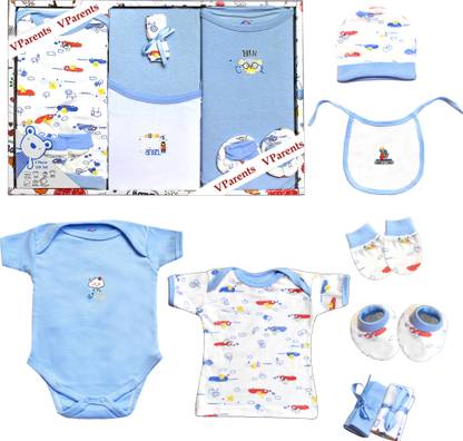 VParents Bitsy New born Baby Gift set (Pack of 8)