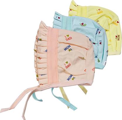 Romzen New Born Baby Care Cap Set Combo, Soft & Comfy Winter Cap for Kids Cute Baby Cap