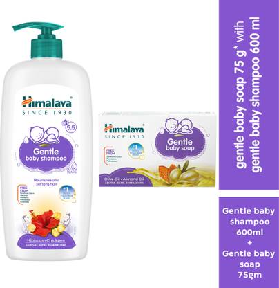 HIMALAYA Gentle Baby Shampoo, 600ml & Gentle Baby Soap, 75g