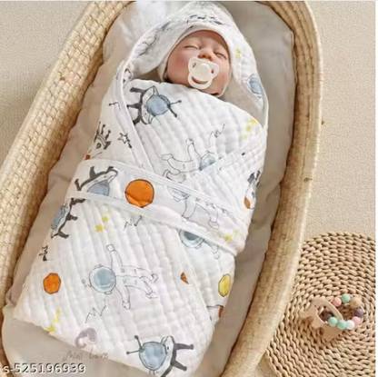 PKK TRADERS Baby Muslin Swaddle Wrapper