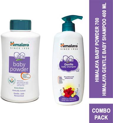 HIMALAYA BABY POWDER 700G+GENTLE BABY SHAMPOO 400ml Bundle pack