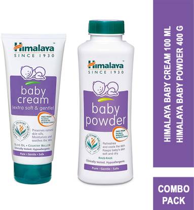 HIMALAYA BABY CREAM 100ml+BABY POWDER 400g Bundle pack