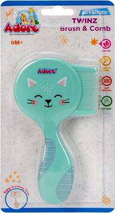 Adore Advanced TWINZ Brush & Comb Set- Extra Soft Bristles- Ergonomic Design