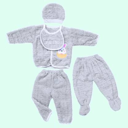 PIKIPOO Newborn Baby Winter Clothes 5Pcs Baby Gift Set Infant Clothes