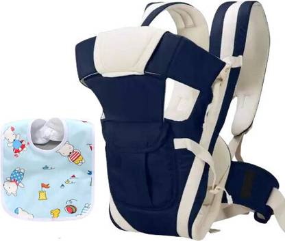 DECRONICS Baby Carry Bag with 4-in-1 Positions for 0 to 2 Year Baby & Feeding Bib/Apron