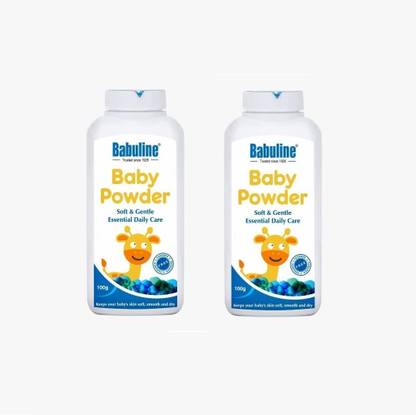 Babuline Baby Powder 100gm | Gentle Baby Talcum Powder Paraben Free (Pack of 2)