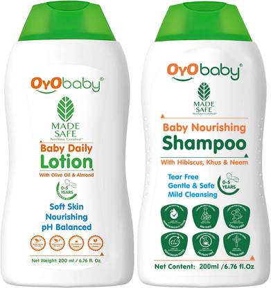 Oyo Baby Combo Pack Baby Lotion and No Tears Baby Shampoo for Newborn Babies