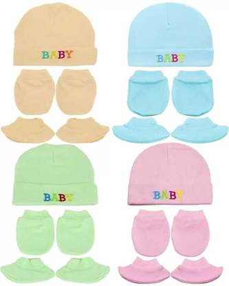 MEEOWMEE Baby Cap, Mitten & Booties Set