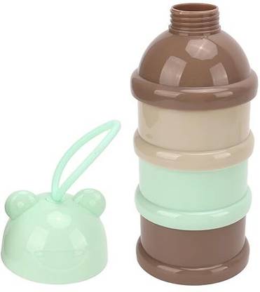 BADAL KIDZ 3 Layer Cute Bear Portable Baby Food Milk Powder Container | Storage Box Bottle