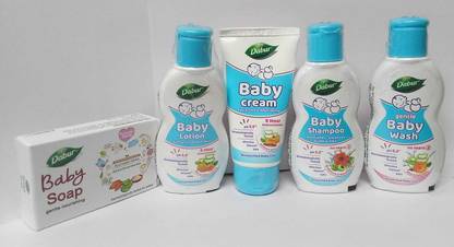 Dabur Baby Lotion & Wash & Shampoo & Cream & Soap Combo