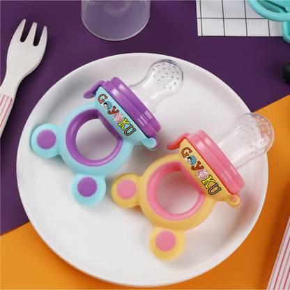 Goyoku Baby Silicone Fruit Nibbler Pack of 2 Multicolol