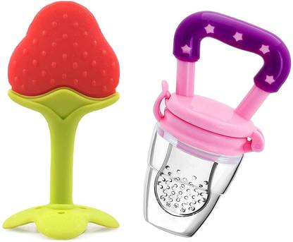 SHOPPIZONE Combo of Baby Food Nibbler for Fruit Food Feeder&Fruit Teether