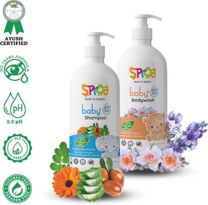 SPROG Natural Baby Shampoo 250ml and Baby Bodywash 250ml
