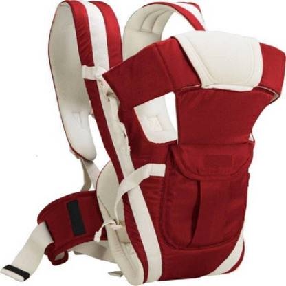 moms angel Fashionate 4 way Adjustable Comfortable Baby Carrier Cum Kangaroo Bag/Honeycomb Texture Baby Carry Sling/Back/Front Carrier for Baby with Safety Belt and Buckle Straps- Maroon Baby Carrier