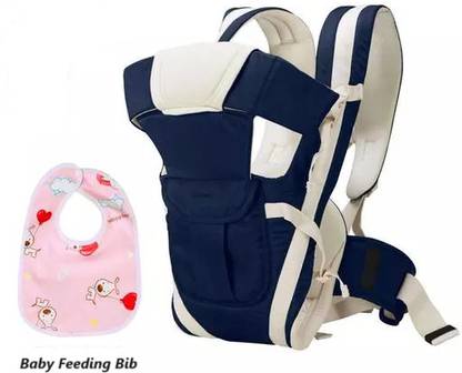 Millionminds Baby Carrier Bag with 4-in-1 Positions for 0 to 3 Year Baby & Feeding Bib/Apron Baby Carrier