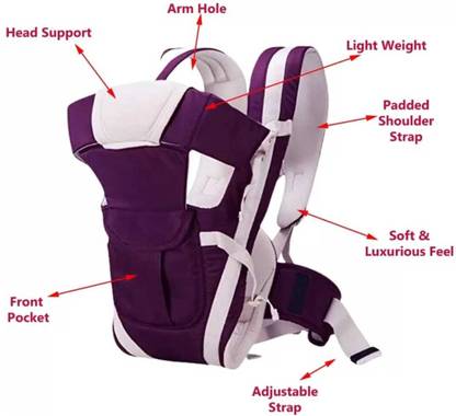 FITRIC Adjustable Hands Free 4 in 1 Baby Baby Carrier Bag | Baby Carry Cot
