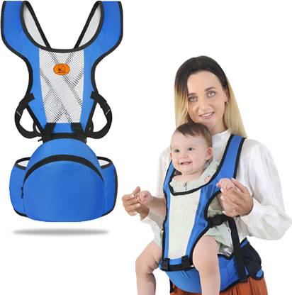 Bembika Baby Carrier Newborn to Toddler with Hip Seat Infant Carrier Kangaroo Bag - Blue Baby Carrier