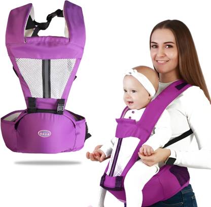 Bembika Baby Carrier Newborn to Toddler with Hip Seat Kangaroo Bag Sling - Magenta Baby Carrier