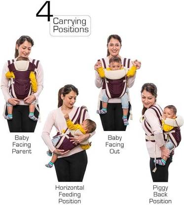 smilykid Baby Carrier 4-in-1 Adjustable kangaroo style bag Baby Carrier