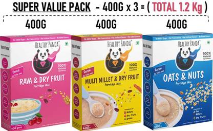 HEALTHY PANDA baby food (400gX3) Saver pack - baby -maavu-best baby cereal-kids Cereal