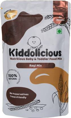 Kiddolicious Ragi Porridge Mix | Rich in Calcium & Iron | No Preservatives, Homemade Cereal