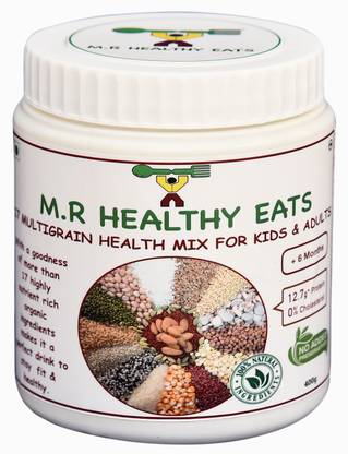 m.r healthy eats Homemade 17 Multigrain Healthmix Flour For Kids & Adults in Eco Friendly Tin Unflavored Powder