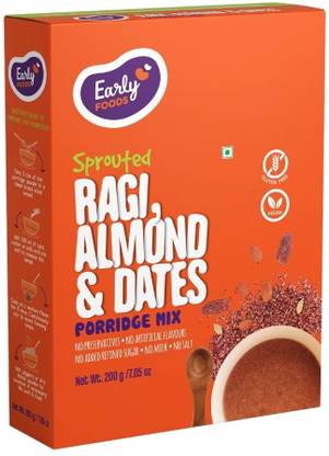 Early Foods Organic Sprouted Ragi, Almond & Date Porridge Mix 200g Cereal