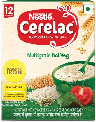 Nestle Cerelac Multi Grain Dal Veg Cereal from 12 to 24 Months Cereal
