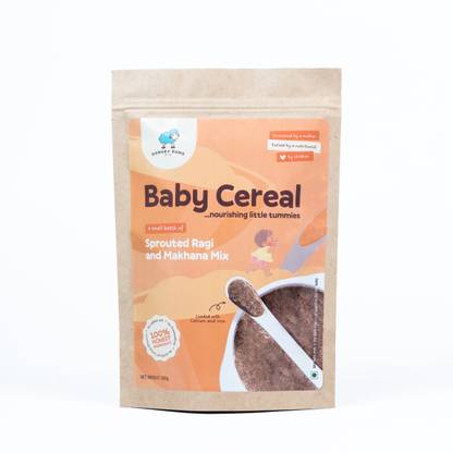 hungrybums Sprouted Ragi & Makhana Mix | Baby Cereal mixed with Roasted Makhana Cereal