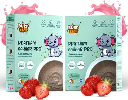BURPEASE Pratham Aahaar Baby Food Fullfilled With Sprouted Grains & Nuts(Strawberry) Cereal